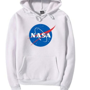 Pull-over blanc avec capuchon NASA